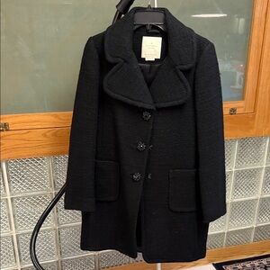 Kate Spade Elegant Black Pea Coat